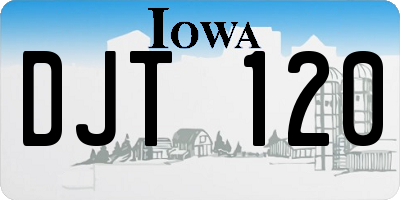 IA license plate DJT120