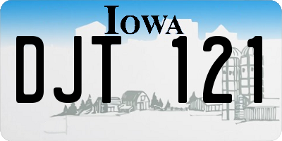 IA license plate DJT121