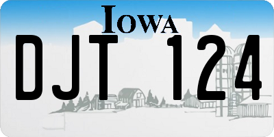 IA license plate DJT124
