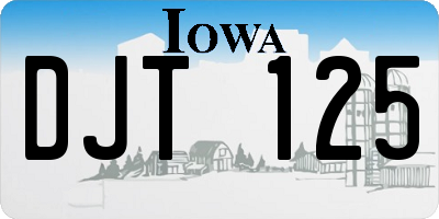 IA license plate DJT125