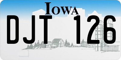 IA license plate DJT126