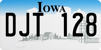 IA license plate DJT128