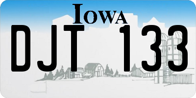 IA license plate DJT133