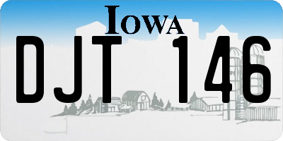 IA license plate DJT146