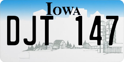 IA license plate DJT147