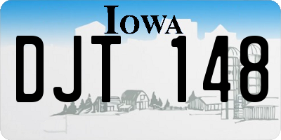 IA license plate DJT148