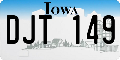 IA license plate DJT149