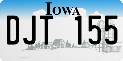 IA license plate DJT155