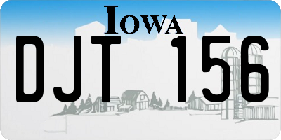 IA license plate DJT156