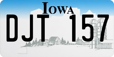 IA license plate DJT157