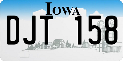 IA license plate DJT158