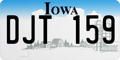 IA license plate DJT159