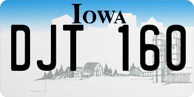 IA license plate DJT160