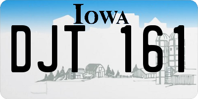 IA license plate DJT161