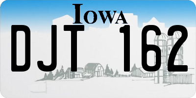 IA license plate DJT162