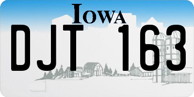 IA license plate DJT163