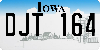 IA license plate DJT164