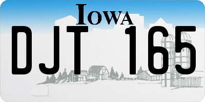 IA license plate DJT165