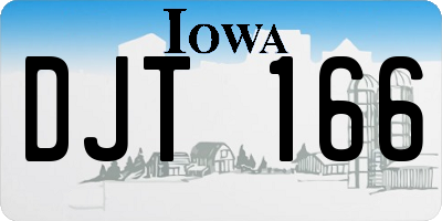 IA license plate DJT166
