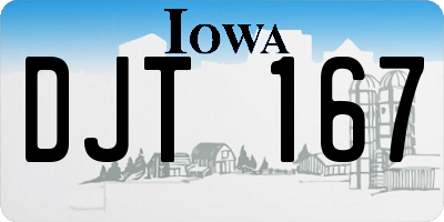 IA license plate DJT167