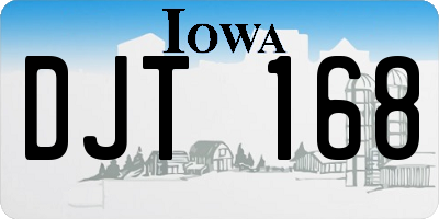 IA license plate DJT168