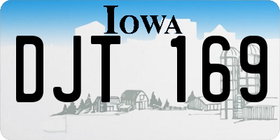 IA license plate DJT169