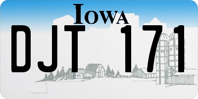 IA license plate DJT171