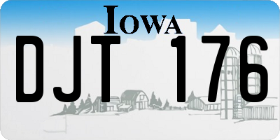 IA license plate DJT176