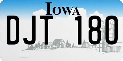 IA license plate DJT180