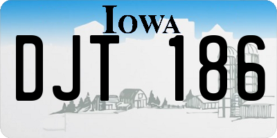 IA license plate DJT186