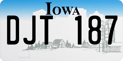 IA license plate DJT187