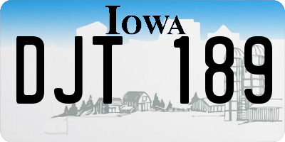 IA license plate DJT189