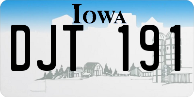 IA license plate DJT191