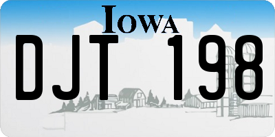 IA license plate DJT198