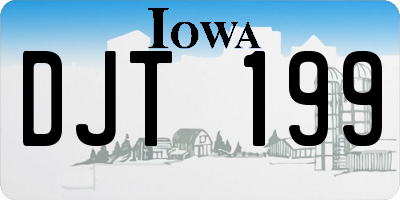 IA license plate DJT199