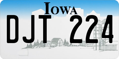 IA license plate DJT224