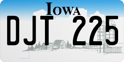 IA license plate DJT225