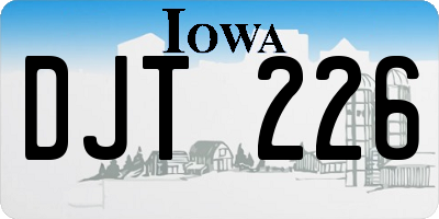 IA license plate DJT226