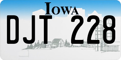 IA license plate DJT228