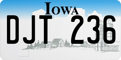 IA license plate DJT236