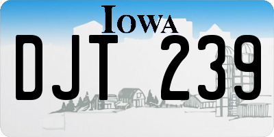 IA license plate DJT239