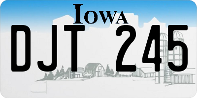 IA license plate DJT245