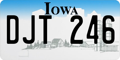 IA license plate DJT246