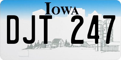 IA license plate DJT247