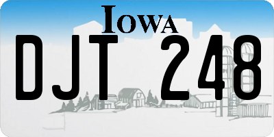 IA license plate DJT248