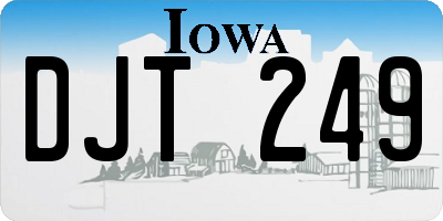 IA license plate DJT249