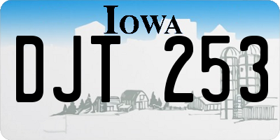 IA license plate DJT253