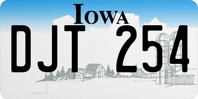 IA license plate DJT254