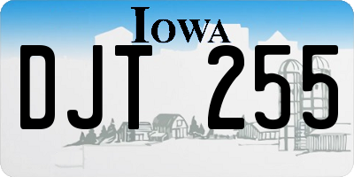 IA license plate DJT255