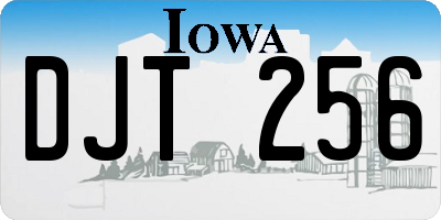 IA license plate DJT256